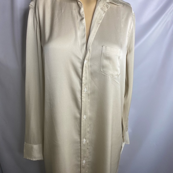 Frank Eileen size XS NWOT silk’s styles mart shirt dress button down women’s - Picture 10 of 12